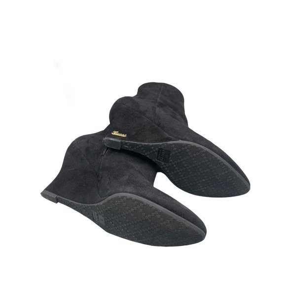 Gucci Suede Leather Sock Boots Women's Wedge Heels Size 8.5 - Picture 8 of 10